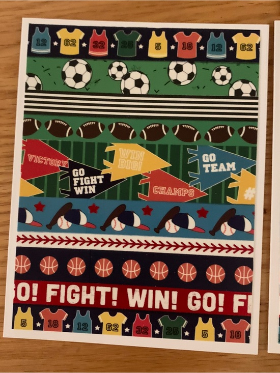 Other - Stamped Sports Theme Notecards